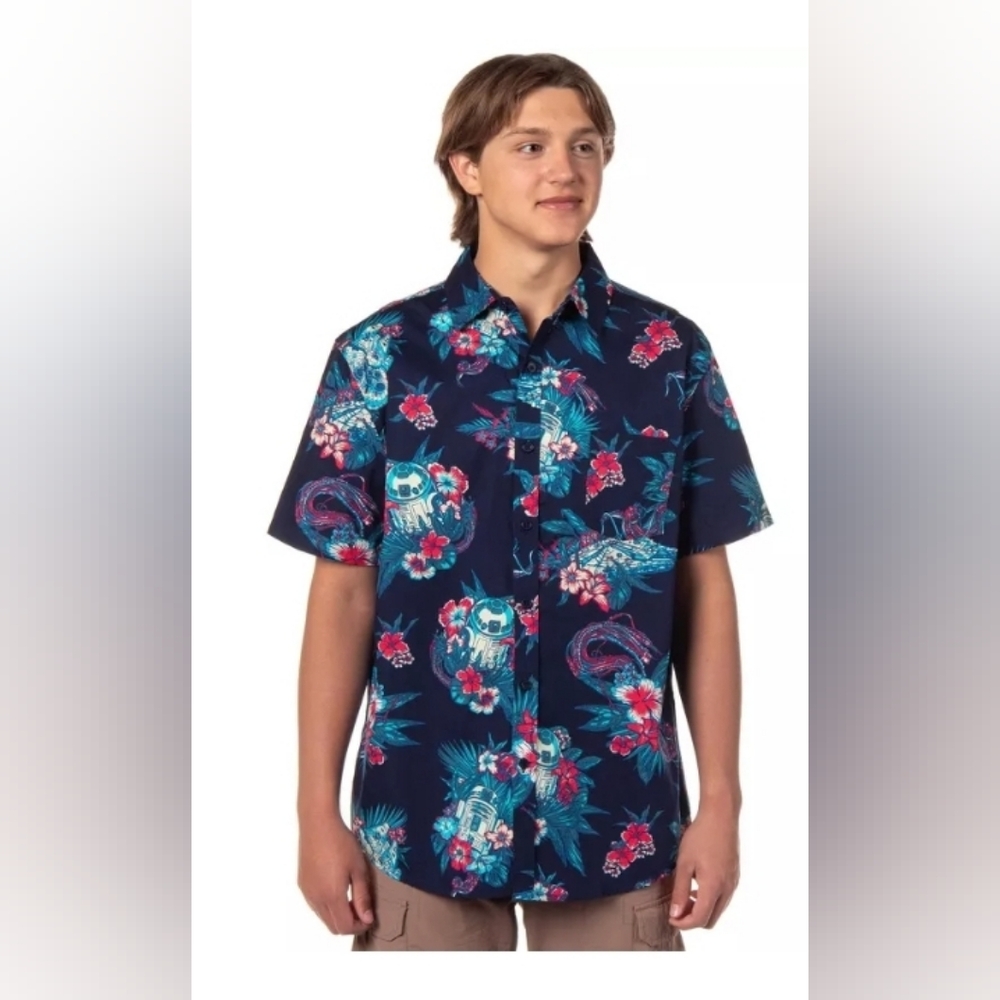 Star‎ Wars Men's R2-D2 Hawaiian Print Button Down Shirt SIZE XL. #668